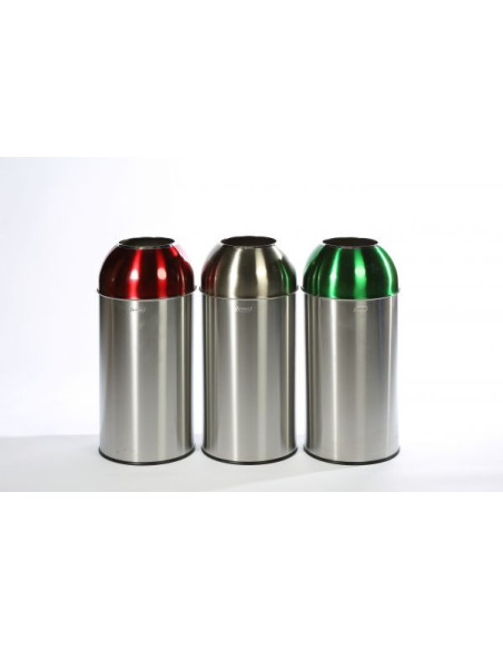 Probbax OD-6140-SRED: Papelera Cúpula Abierta 40 L
