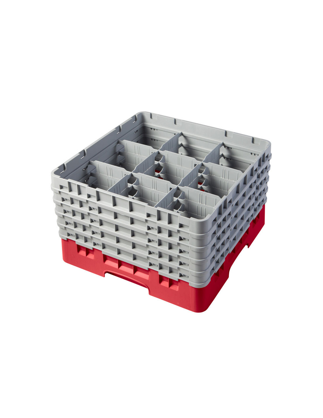 CAMBRO - 9S958-167 - Cesta de lavado 9 comp. 5 alturas - 14,8 cm Ø máx. - alt. máx. 25,8 cm - 50 x 50 x 30,8 cm