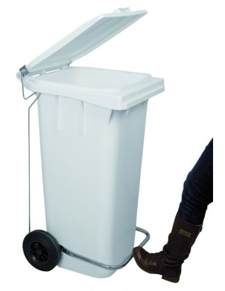 Probbax Contenedor móvil con pedal de 120L