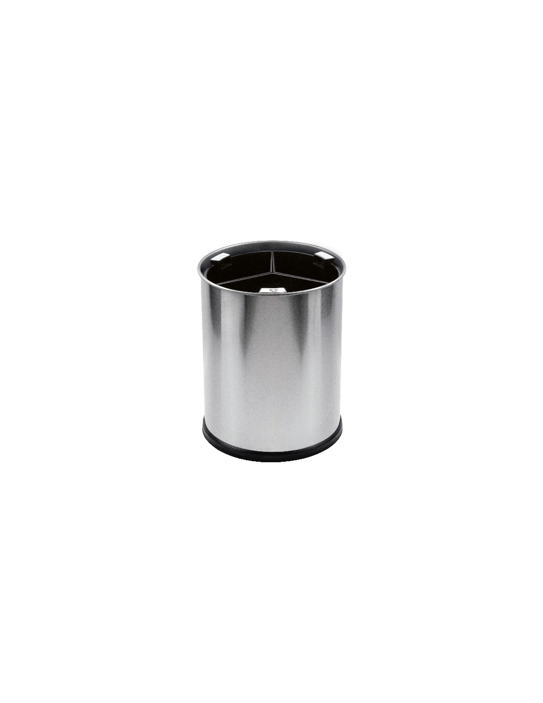 Probbax WB-1252-SSSTL: Papelera 3 Compart. 13 L Negros
