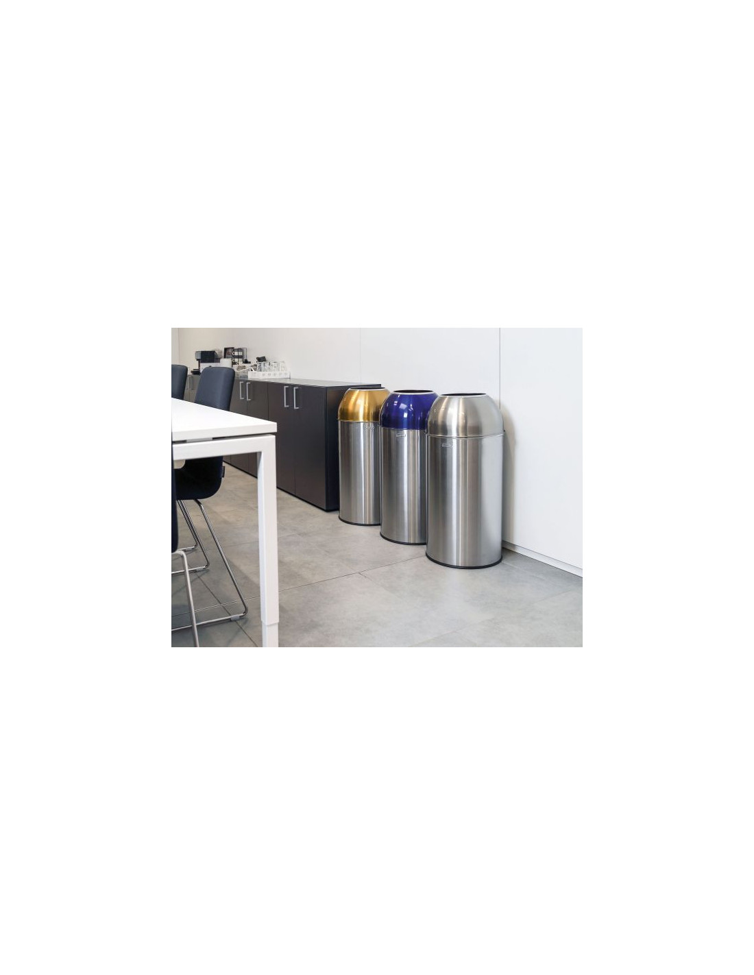 Probbax OD-6140-SBLU: Papelera Cúpula Abierta 40 L