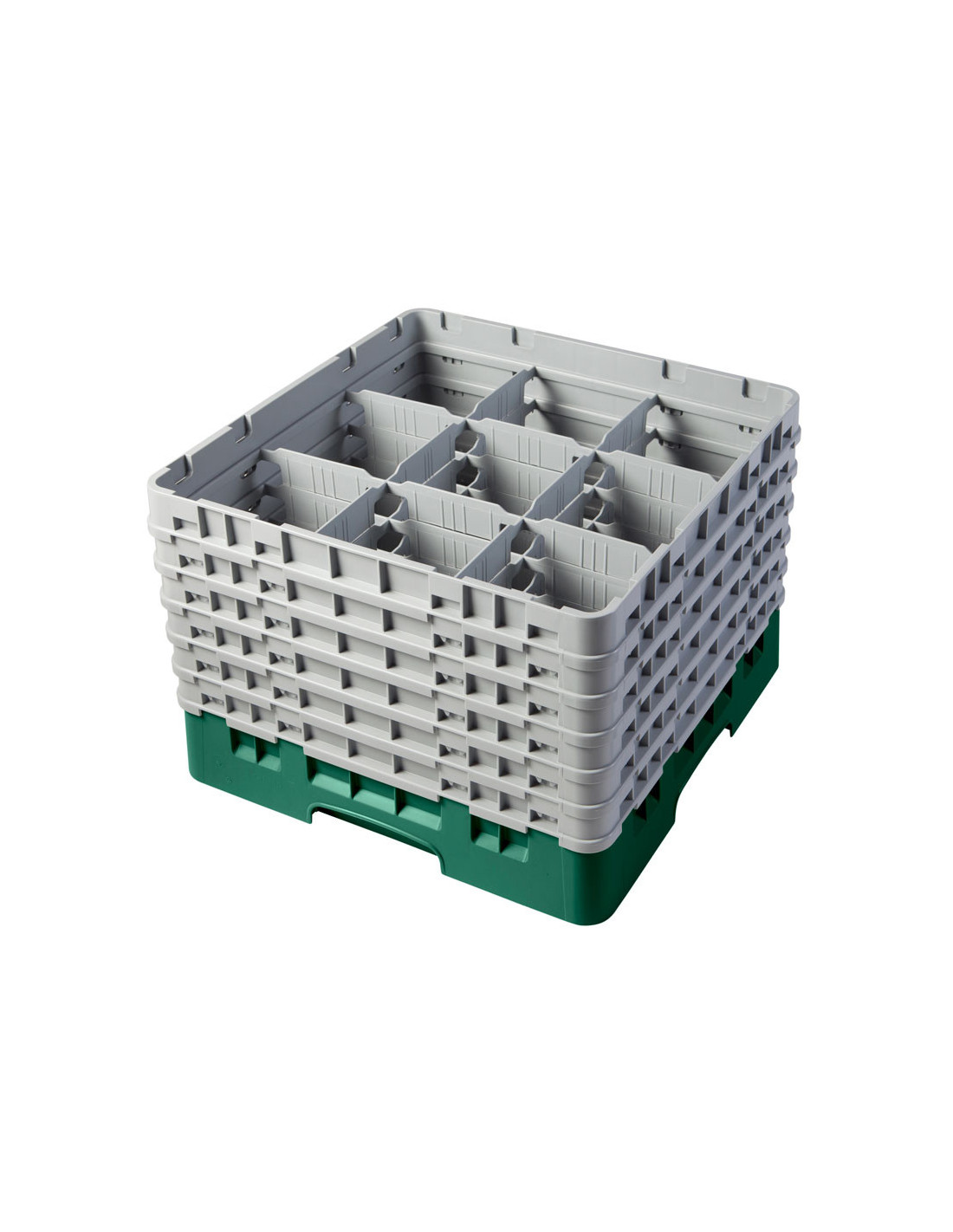 CAMBRO - 9S1114-119 - Cesta de lavado 9 comp. 6 alturas - 14,8 cm Ø máx. - alt. máx. 29,9 cm - 50 x 50 x 34,9 cm