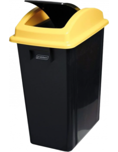 Probbax PB-1143-BYEL: Cubo Tapa Abatible 40 L Pack 5