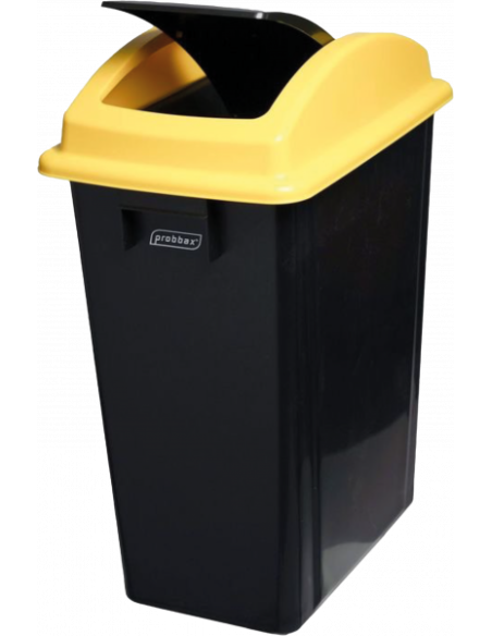 Probbax PB-1143-BYEL: Cubo Tapa Abatible 40 L Pack 5