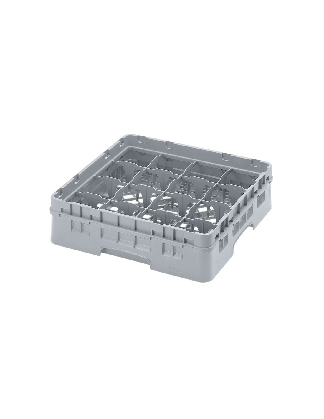 CAMBRO - 16S318-151 - Cesta de lavado 16 comp. 1 altura - 10,9 cm Ø máx. - alt. máx. 9,4 cm - 50 x 50 x 14,3 cm