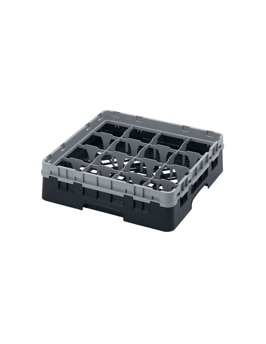 CAMBRO - 16S318-151 - Cesta de lavado 16 comp. 1 altura - 10,9 cm Ø máx. - alt. máx. 9,4 cm - 50 x 50 x 14,3 cm