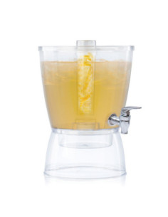Tablecraft Dispensador acero y tritan 25,5 x 25,5 x 35,5 cm - 5,5 L Incluye Infusor