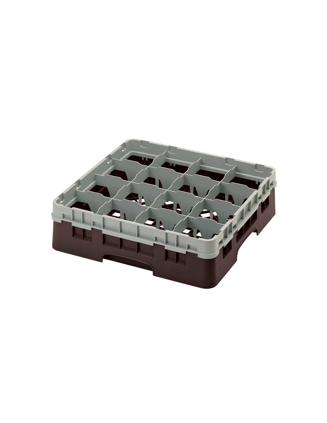 CAMBRO - 16S418-167 - Cesta de lavado 16 comp. 1 altura - 10,9 cm Ø máx. - alt. máx. 11,8 cm - 50 x 50 x 14,3 cm