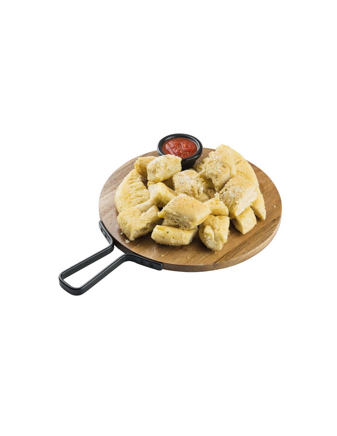 Tablecraft Paleta redonda - 25,5 cm Ø con mango metálico de 12 cm