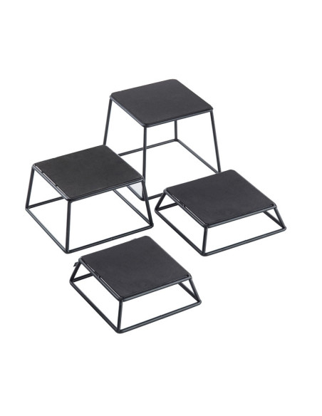Tablecraft Set 4 pedestales rectangulares - 17,8 x 15,2 cm - alt.s: 5,1 cm ./7,6 cm ./10,2 cm ./15,2 cm
