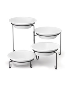Tablecraft Set 4 pedestales redondos - 23 cm Ø x 37 cm alto.