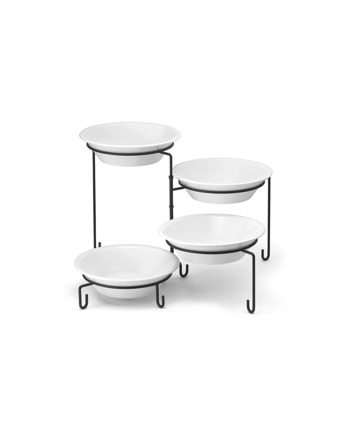 Tablecraft Set 4 pedestales redondos - 23 cm Ø x 37 cm alto.
