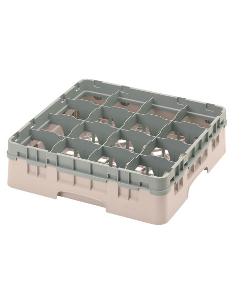 CAMBRO - 16S418-167 - Cesta de lavado 16 comp. 1 altura - 10,9 cm Ø máx. - alt. máx. 11,8 cm - 50 x 50 x 14,3 cm