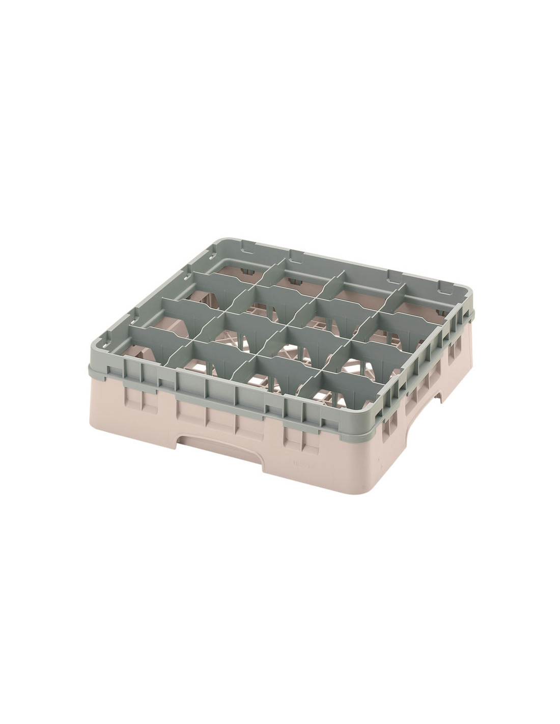 CAMBRO - 16S418-167 - Cesta de lavado 16 comp. 1 altura - 10,9 cm Ø máx. - alt. máx. 11,8 cm - 50 x 50 x 14,3 cm