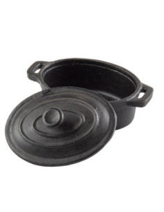Tablecraft Cacerolita con tapa ovalada 12 x 8,5 x 4,5 cm - 235 ml