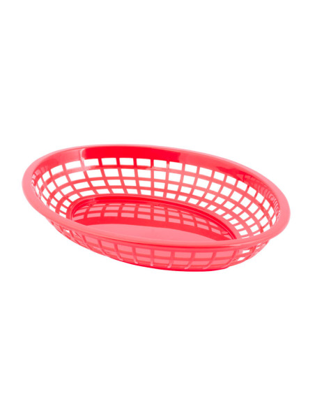 Tablecraft Cesta ovalada Jumbo de 30 x 22 x 4,5 cm Rojo