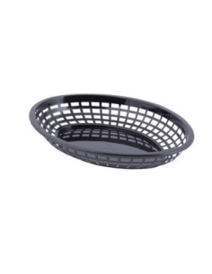 Tablecraft Cesta ovalada Jumbo de 30 x 22 x 4,5 cm Negro