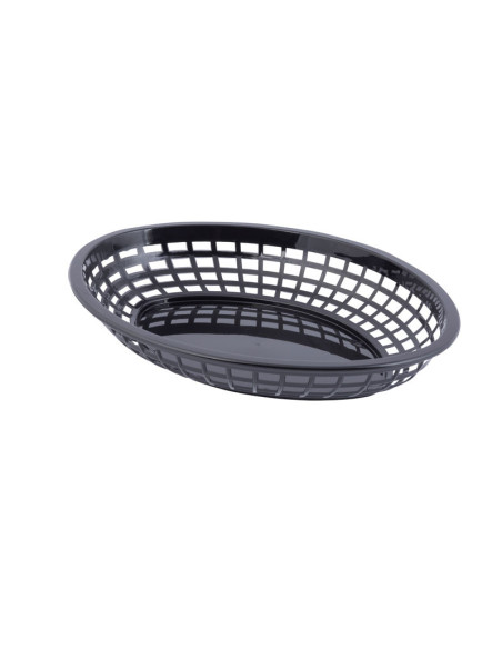 Tablecraft Cesta ovalada Jumbo de 30 x 22 x 4,5 cm Negro