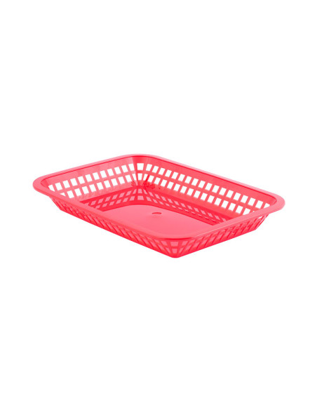 Tablecraft Cesta a la carta y fuente grande de 27 x 19,5 x 3,75 cm Rojo