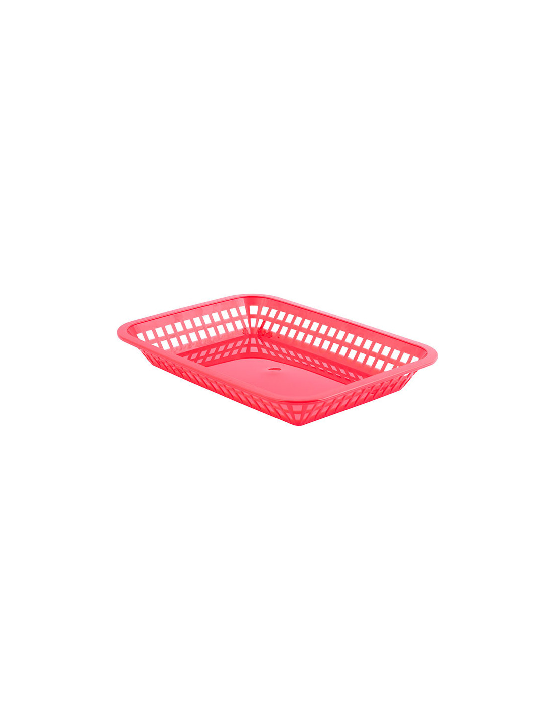 Tablecraft Cesta a la carta y fuente grande de 27 x 19,5 x 3,75 cm Rojo
