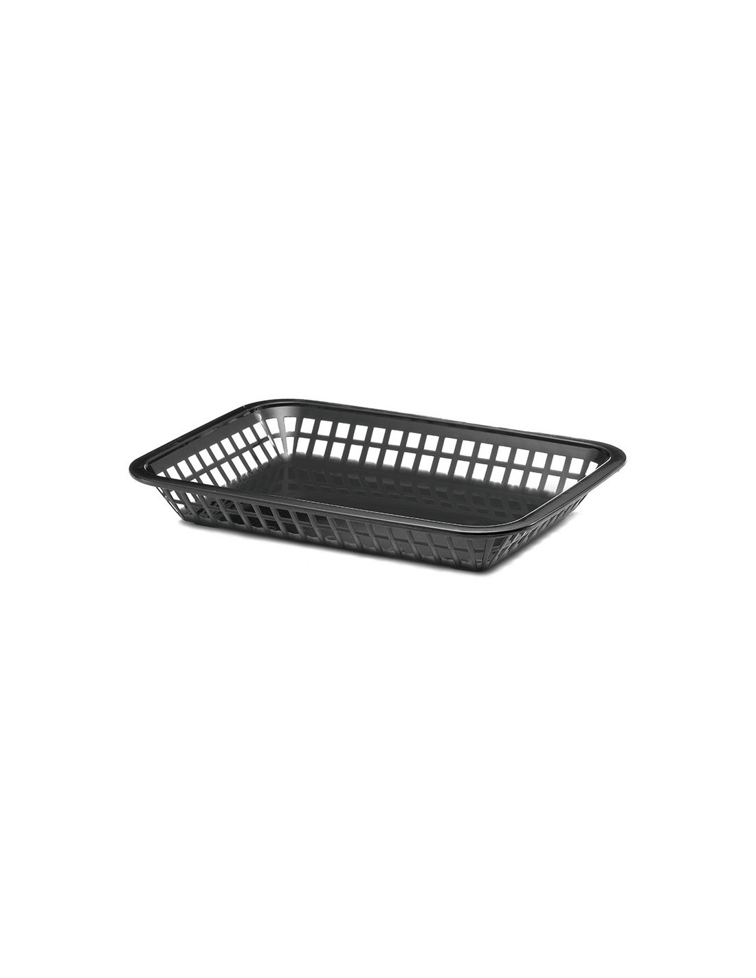 Tablecraft Cesta a la carta y fuente grande de 27 x 19,5 x 3,75 cm Negro