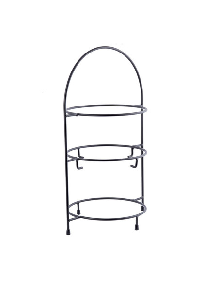 Tablecraft Torre para fajitas - soporte con 3 anillos - 45 x 28,6 x 20,6 cm