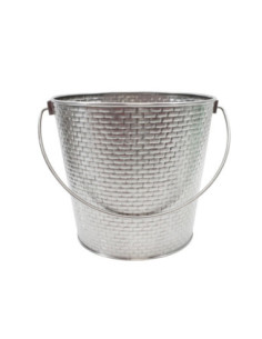 Tablecraft Cubo de 20,6 cm Ø x 20,3 cm alto. - 4.5 L - textura de ladrillos