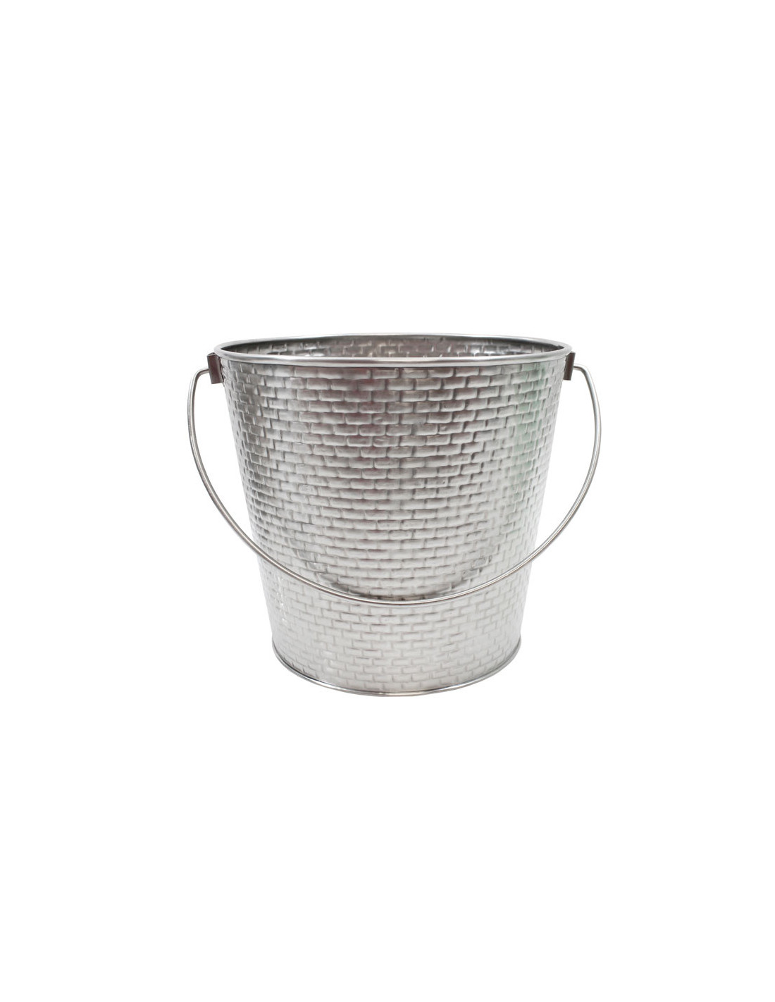 Tablecraft Cubo de 20,6 cm Ø x 20,3 cm alto. - 4.5 L - textura de ladrillos