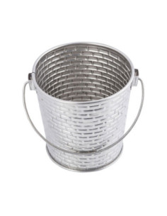 Tablecraft Cubo de 10,5 cm Ø x 9,5 cm alto. - 490 ml - textura de ladrillos