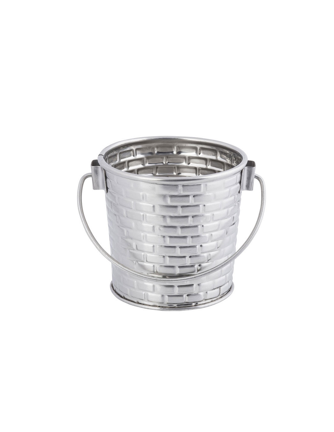 Tablecraft Cubo de 7,9 cm Ø x 8,25 cm alto. - 265 ml - textura de ladrillos