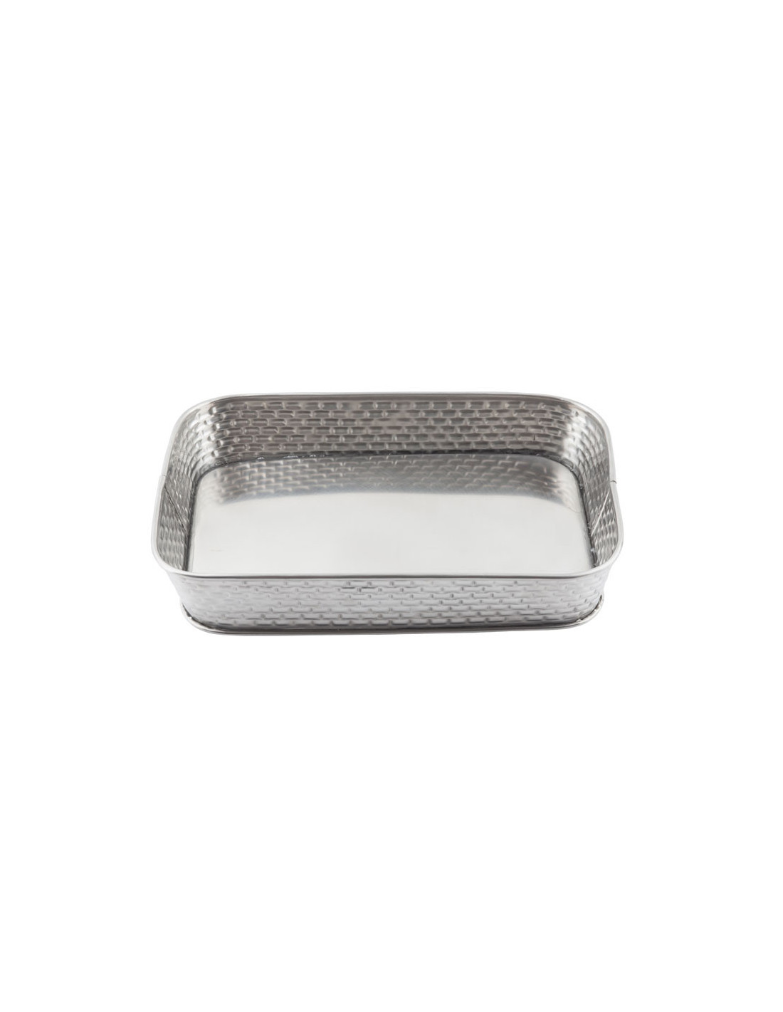 Tablecraft Bandeja rectangular 24,1 cm x 22,8 cm x 3,8 cm alto.- textura de ladrillos