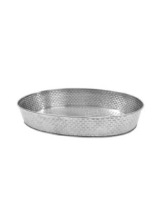 Tablecraft Bandeja ovalada 33 cm x 22,8 cm x 3,8 cm alto.- textura de ladrillos