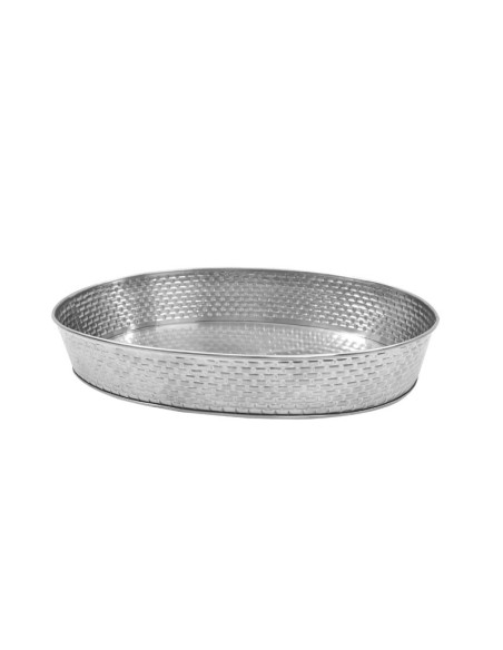Tablecraft Bandeja ovalada 33 cm x 22,8 cm x 3,8 cm alto.- textura de ladrillos