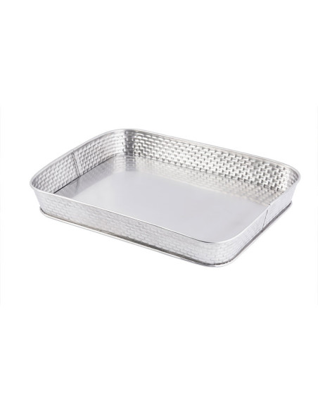 Tablecraft Bandeja rectangular 30,5 cm x 22,8 cm x 3,8 cm alto.- textura de ladrillos