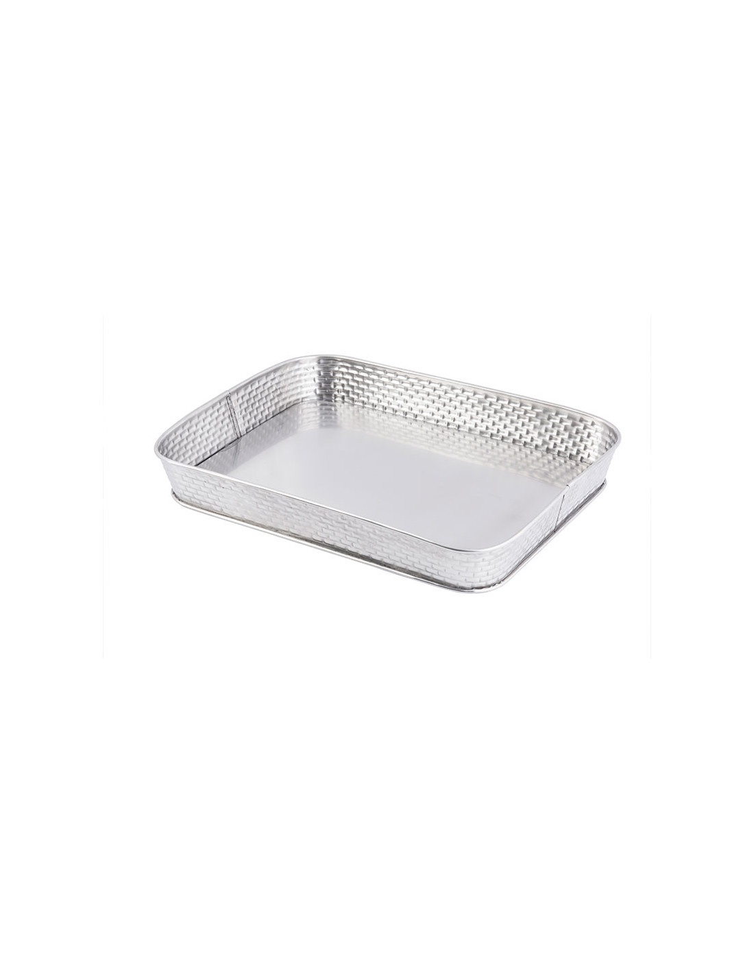 Tablecraft Bandeja rectangular 30,5 cm x 22,8 cm x 3,8 cm alto.- textura de ladrillos