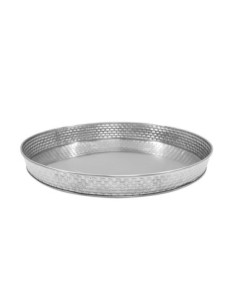 Tablecraft Bandeja redonda 26,7 cm Ø x 3,5 cm alto. - textura de ladrillos