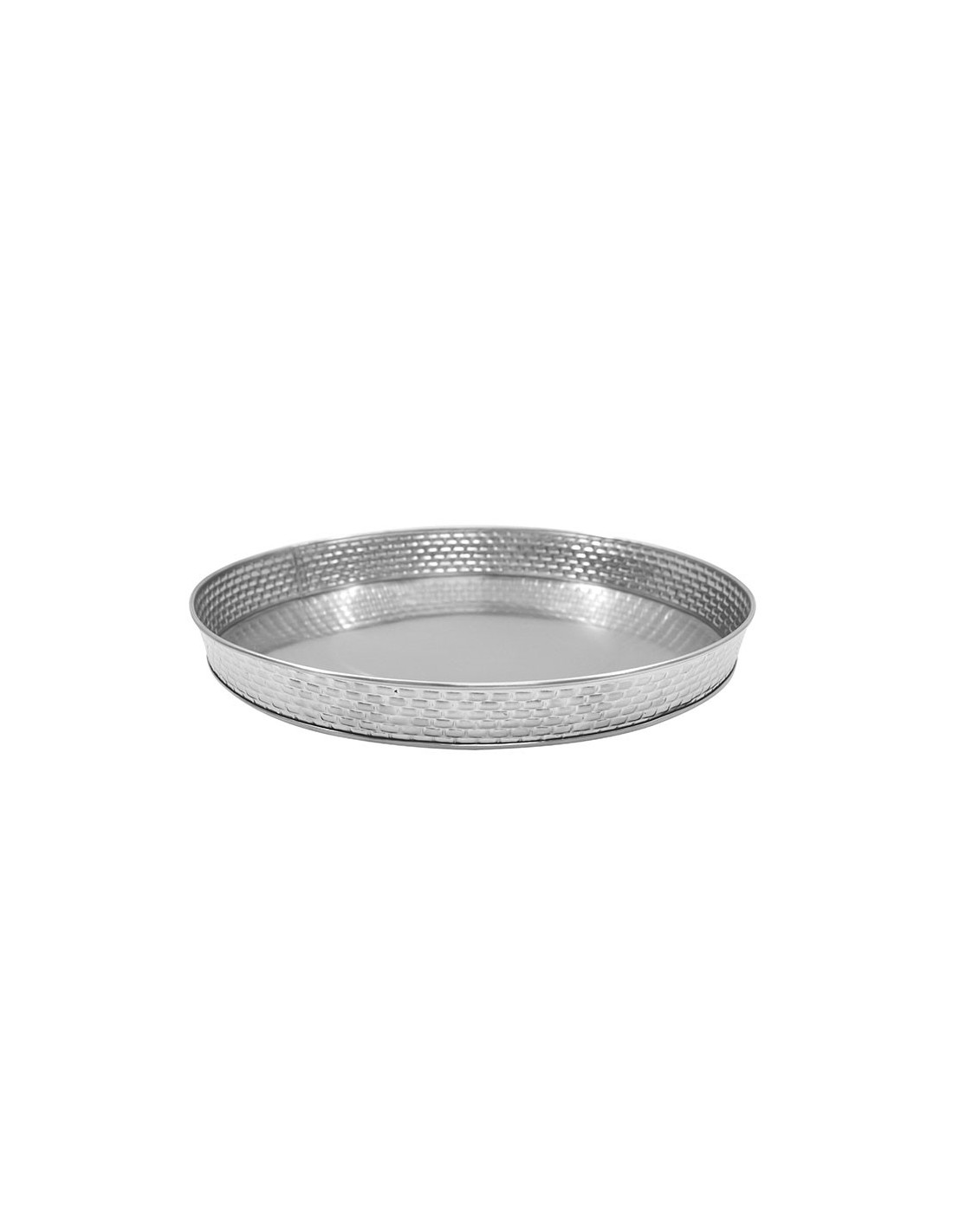 Tablecraft Bandeja redonda 26,7 cm Ø x 3,5 cm alto. - textura de ladrillos
