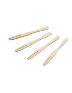 Tablecraft Palillo marcador tipo tenedor - 9 cm - paquetes de 100 unidades Natural
