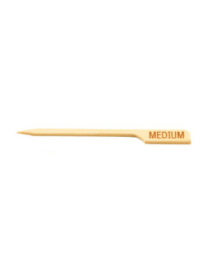 Tablecraft Palillo marcador de carne "Punto medio" - 9 cm - paq. 100 Uds.