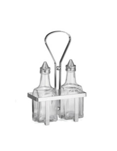 Tablecraft Juego de aceitera y vinagrera con tapa - 177 ml