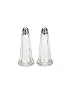 Tablecraft Eiffel de vidrio con tapa cromada - 28 gr.