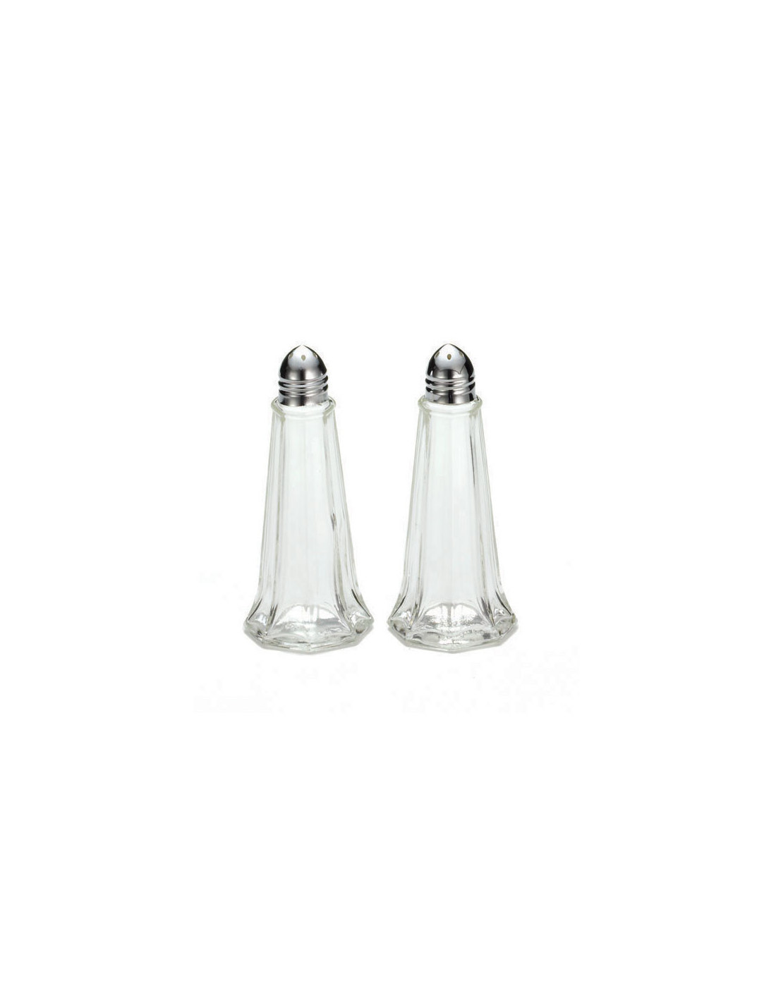 Tablecraft Eiffel de vidrio con tapa cromada - 28 gr.
