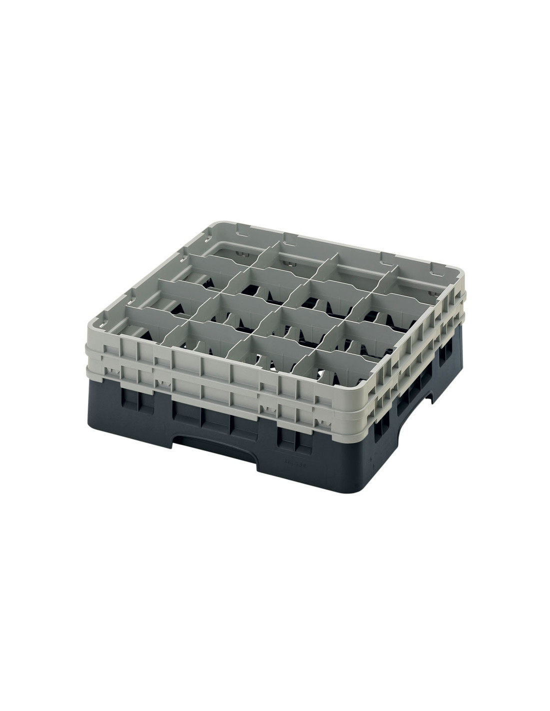 CAMBRO - 16S534-110 - Cesta de lavado 16 comp. 2 alturas - 10,9 cm Ø máx. - alt. máx. 14,9 cm - 50 x 50 x 18,4 cm