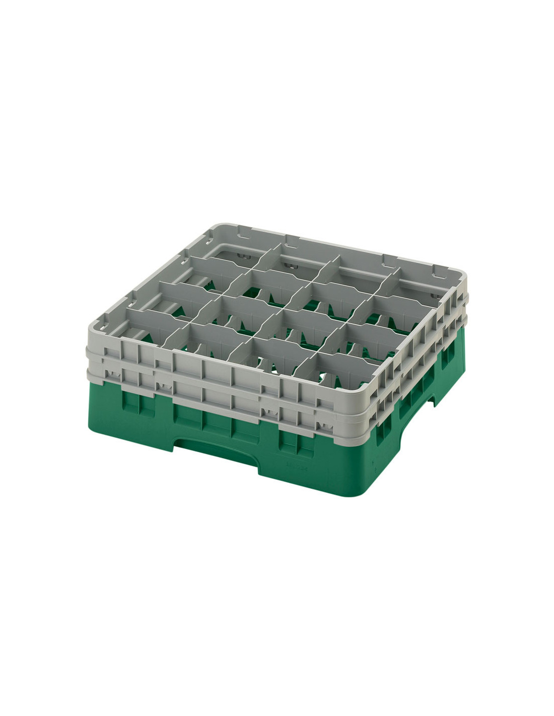 CAMBRO - 16S534-110 - Cesta de lavado 16 comp. 2 alturas - 10,9 cm Ø máx. - alt. máx. 14,9 cm - 50 x 50 x 18,4 cm