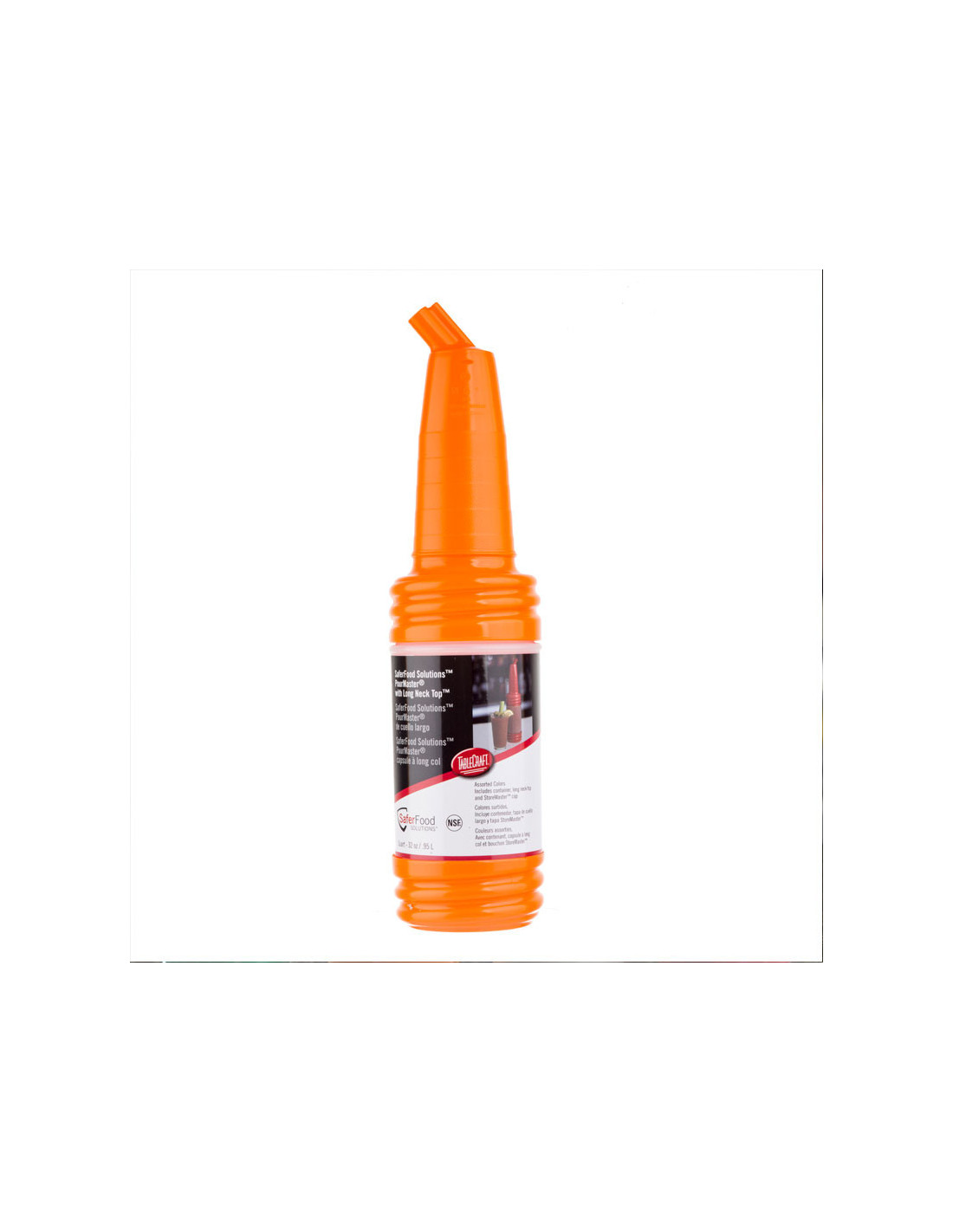 Tablecraft Recipiente PourMaster con vertedor cuello largo 1 L Naranja