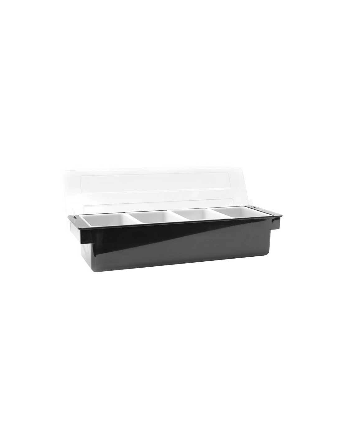 Tablecraft Dispensador de condimentos ABS/ tapa para 4 botecitos de 0,7 L de 50,2 x 16,5 x 8,3 cm