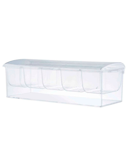 Tablecraft Dispensador condimentos de 5 insertos 565 ml - 42 x 41,5 x 12,5 cm