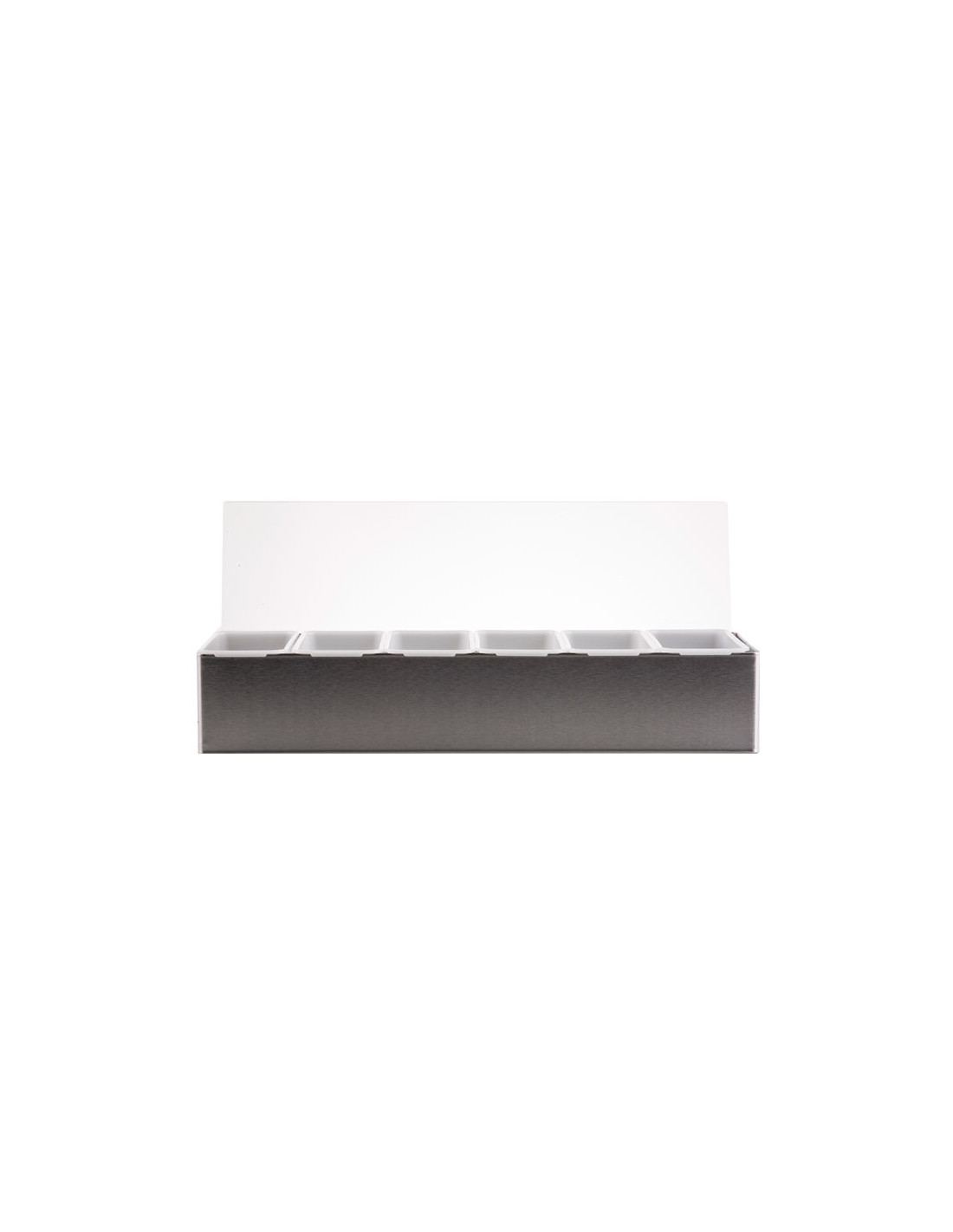 Tablecraft Dispensador de condimentos con tapa para 4 botecitos de 0,5 L de 45,7 x 15,2 x 8,9 cm