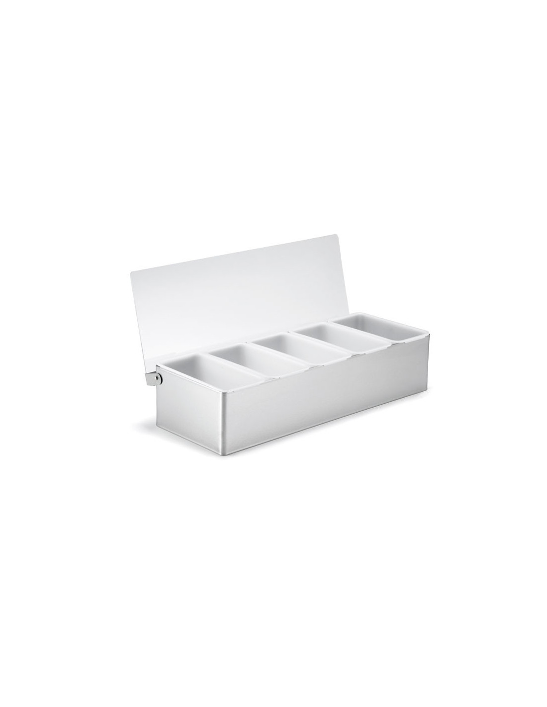Tablecraft Dispensador de condimentos con tapa para 5 botecitos de 0,5 L de 38,1 x 14,6 x 8,9 cm