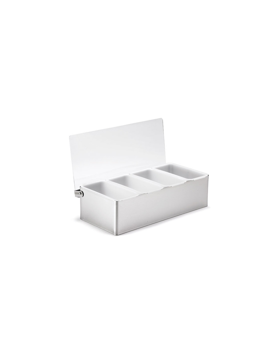 Tablecraft Dispensador de condimentos con tapa para 4 botecitos de 0,5 L de 29,8 x 14 x 8,9 cm